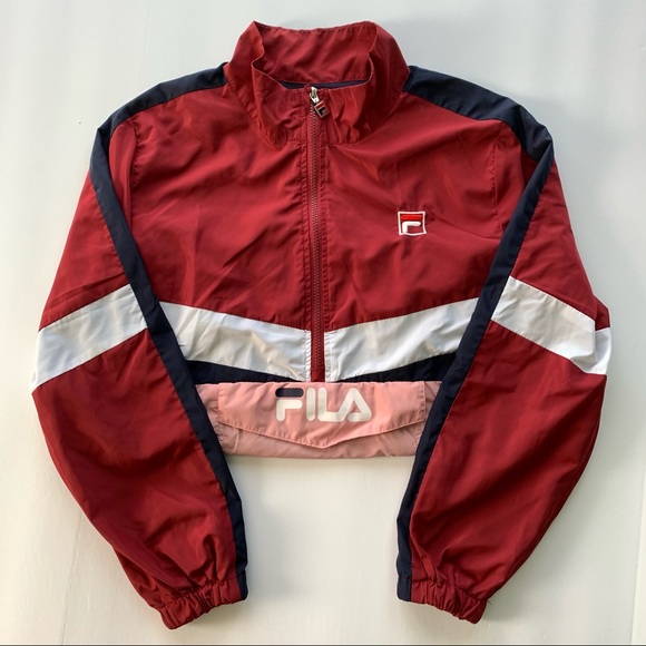 FILA Half-Zip windbreaker (maroon/pink) - Picture 1 of 4
